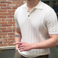 👑Tricou clasic casual pentru bărbați, cu guler revere și mânecă scurtă, culoare uni