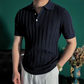 👑Tricou clasic casual pentru bărbați, cu guler revere și mânecă scurtă, culoare uni