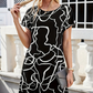 Rochie elegantă pentru femei cu decolteu rotund și mâneci scurte