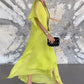 Femei respirabil vrac V-Neck Maxi rochie