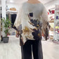 💖Top cu gât rotund imprimat casual pentru femei