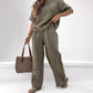 👗 Set casual pentru femei, 2 piese, cu croială lejeră și broderie elegantă