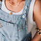 Salopeta casual imprimată din denim pentru femei