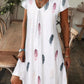 【M-3XL】🌺Rochie elegantă cu imprimare florală și gât în V