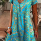 【M-3XL】🌺Rochie elegantă cu imprimare florală și gât în V