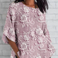 Ultima zi pentru 50% reducere！Tricou lejer cu mâneci 3/4 cu imprimeu floral 3D