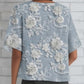 Ultima zi pentru 50% reducere！Tricou lejer cu mâneci 3/4 cu imprimeu floral 3D