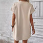 Mini rochie casual cu gât rotund