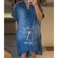 Rochie casual lejeră cu gât în V