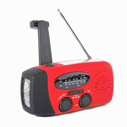 Radio de urgență portabil multifuncțional cu încărcare solară