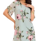 Rochie cu gât rotund și imprimeu floral