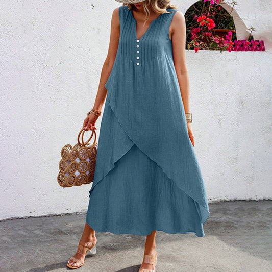 👗Rochie casual fără mâneci