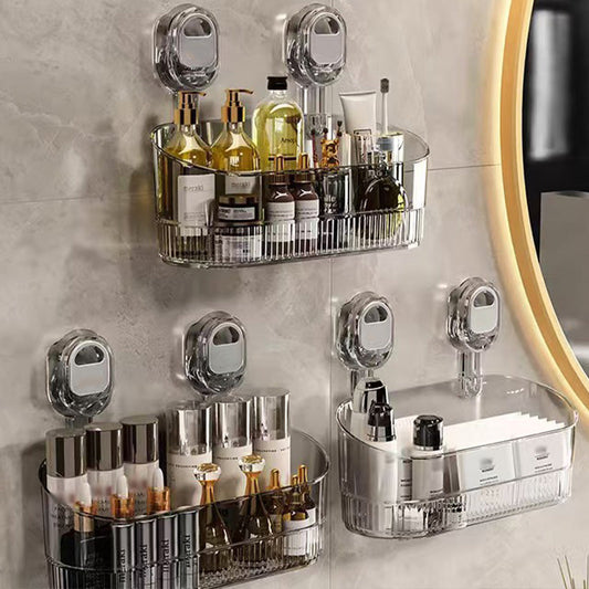 Organizer de perete revoluționar cu ventuze – Ordine perfectă în bucătărie și baie! 🏠✨
