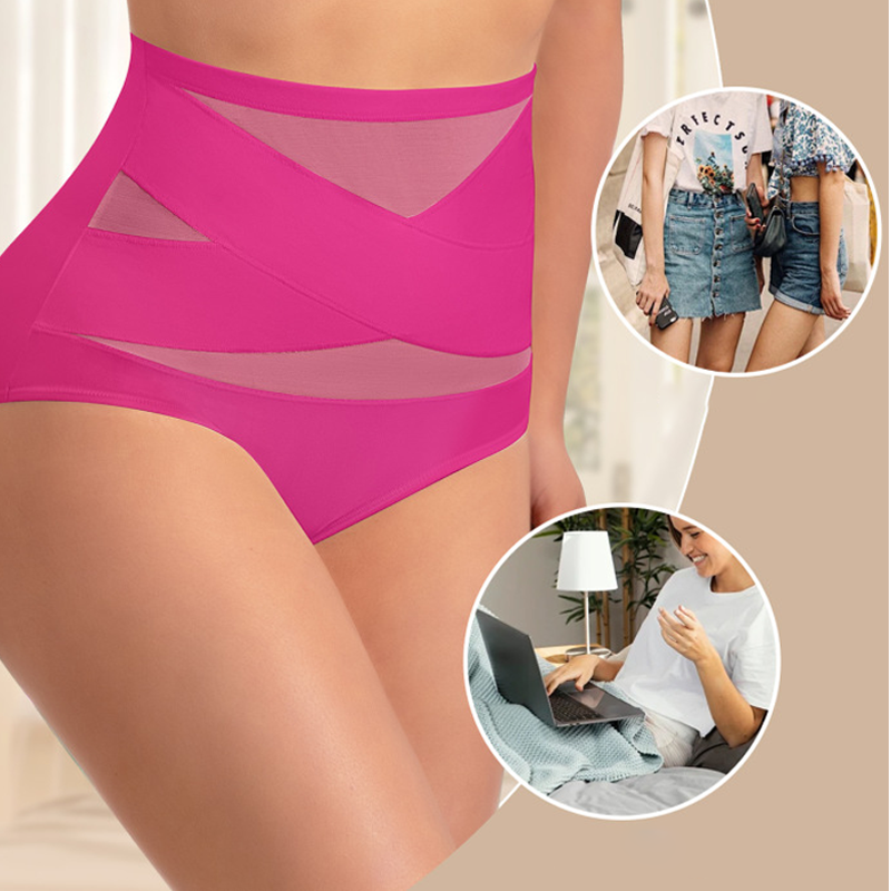 🌸 Női magas derekú, alakformáló alsónemű – S–3XL méretben, magas derékrésszel 💗