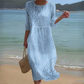 👗 Rochie lungă casual cu imprimeu pentru femei