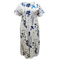 Rochie casual cu imprimeu floral și mâneci scurte pentru femei