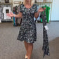 Rochie casual pentru femei, cu decolteu rotund și imprimeu floral