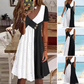 Rochii elegante Patchwork cu decolteu în V pentru femei