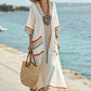 👗 Femeii vrac V-Neck Kaftan rochie lungă