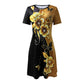 Rochie casual pentru femei cu gât rotund imprimat