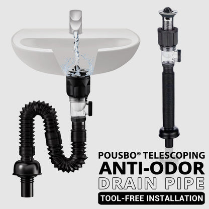 💘🚰Conductă de scurgere extensibilă rezistentă la mirosuri – Anti-înfundat, anti-miros și ușor de instalat!