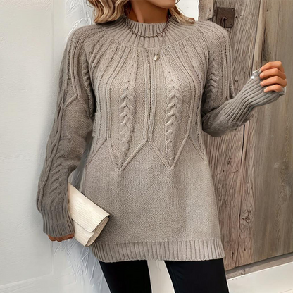 Pulover casual oversized din tricot pentru femei