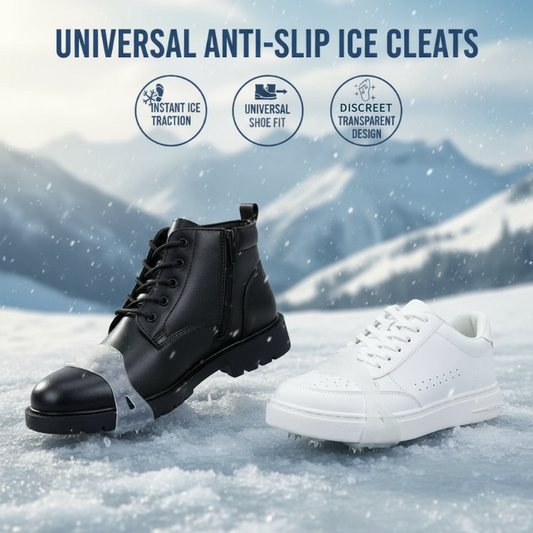 ❄️Aderență puternică pe gheață și zăpadă - Aderență universală pe gheață cu 5 dinți👢🧊