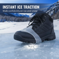 ❄️Aderență puternică pe gheață și zăpadă - Aderență universală pe gheață cu 5 dinți👢🧊