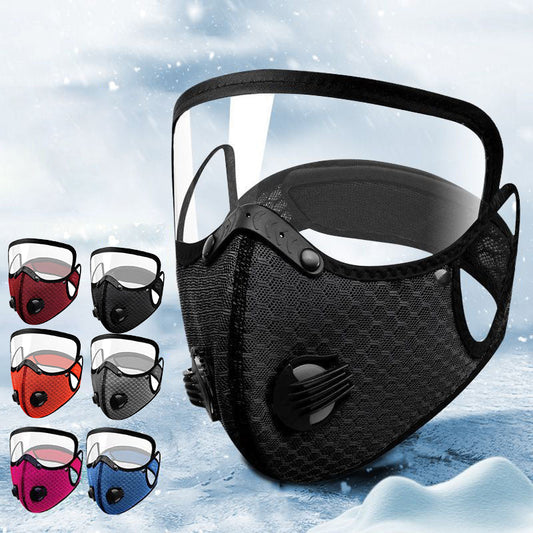 ✨ Mască și ochelari de protecție pentru motocicliști, rezistenți la vânt – protecție anti-UV, filtru cu 5 straturi, reglabili 🔧