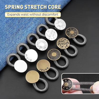 Buton de prelungire a taliei din metal cu arc pentru blugi
