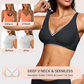 💕Ofertă limitată: 50% reducere！！💥Sutien fără balene, fără cusături, cu decolteu adânc în V și efect push-up