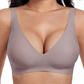 💕Ofertă limitată: 50% reducere！！💥Sutien fără balene, fără cusături, cu decolteu adânc în V și efect push-up