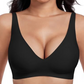 💕Ofertă limitată: 50% reducere！！💥Sutien fără balene, fără cusături, cu decolteu adânc în V și efect push-up