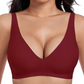 💕Ofertă limitată: 50% reducere！！💥Sutien fără balene, fără cusături, cu decolteu adânc în V și efect push-up