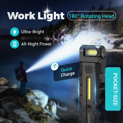 💎 💎 Lampă de lucru LED rotativă la 180° - Faruri duble