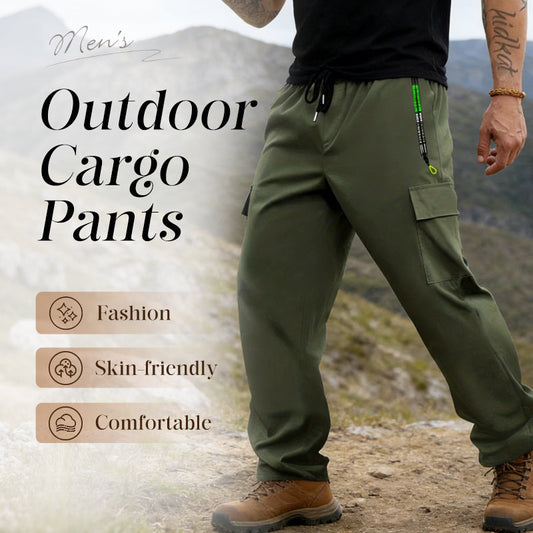 Pantaloni cargo pentru exterior pentru bărbați cu buzunare multiple