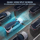 🚗 Cameră de parcare Eagle Eye 360° – 1080P, ecran cu 4 unghiuri de vizualizare, WiFi 📹