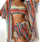 🩱 Set de piese bikini cu dungi spaghetti 🏖️