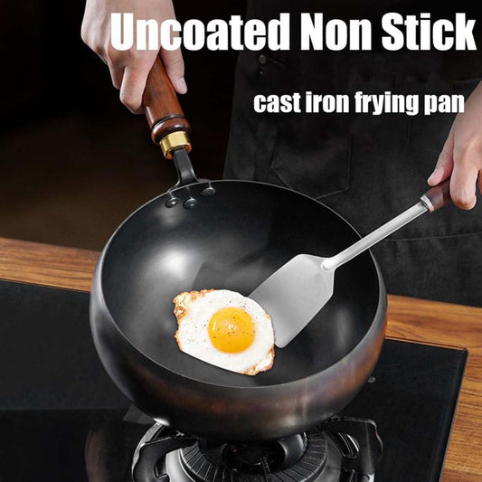 🍲🔥Oală groasă din fontă cu capac - distribuție uniformă a căldurii, durabilă, perfectă pentru gătit lent🥘