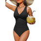 ☀️🏖️Costum de baie dintr-o singură piesă pentru femei, cu efect de modelare a taliei😍