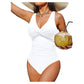 ☀️🏖️Costum de baie dintr-o singură piesă pentru femei, cu efect de modelare a taliei😍