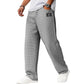 👖Pantaloni tricotați lejeri, confortabili, cu un model simplu în carouri și talie reglabilă