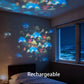 🌊✨ Proiector de Valuri Oceanice – Aurore Rotative, Lumină Reglabilă și Reîncărcabil (cu/opțional difuzor Bluetooth) – Decor de Vis pentru Dormitor! 🎁🌙