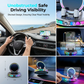 📱 Suport RGB pentru telefon auto ✅ Fixare automată și încărcare wireless | Conducere sigură cu o singură mână 🚗