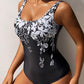 🩱Ofertă limitată! Costum de baie cu imprimeu la modă – designul plisat te face să pari mai slabă instantaneu ✨