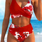 👙Bikini pentru femei, cu talie înaltă și imprimeu🏖️🌊