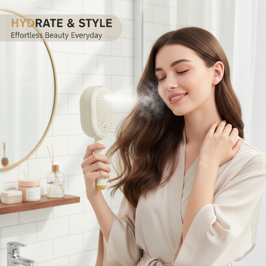 ✨ Perie de Păr Electrică cu Spray și Masaj – Îngrijire Dublă pentru Scalp și Păr