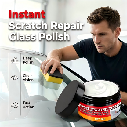 Pastă reparatoare pentru zgârieturi pe parbrizul mașinii, cu burete