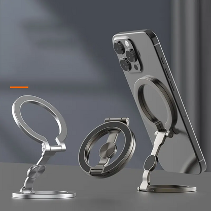 📱  Suport magnetic pliabil pentru telefon cu inel – fixare puternică, rotire la 360° și design ultra-subțire – perfect pentru grila de ventilație a mașinii, birou sau ținut în mână 🚗