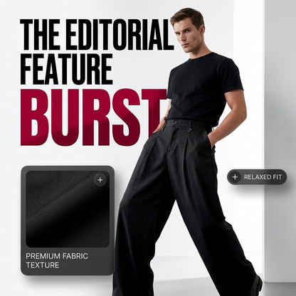 Pantaloni de costum pentru bărbați, croială clasică, cu talie largă